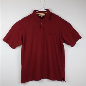 Tommy Bahama Mens Polo Shirt Maroon Red Size L